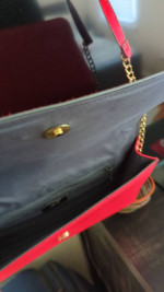 H&M clutch bag. Reddish Orange - 15 OBO