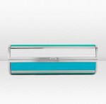 Jimmy Choo Womens Clutch, Handbag, Jade/Turquoise/Silver/White, New
