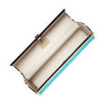 Jimmy Choo Womens Clutch, Handbag, Jade/Turquoise/Silver/White, New