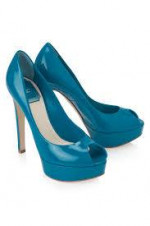 Christian Dior Miss Dior Peep-Toe Patent Leather Platform Heels, NEW