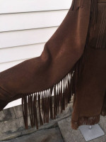 1970s Vintage Men’s Suede Leather Fringe Jacket by Schott NYC