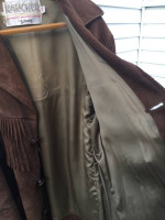 1970s Vintage Men’s Suede Leather Fringe Jacket by Schott NYC