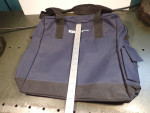 Nylon Zippered Tote Handled Bag: Velcro Front & Interior Pocket: New!