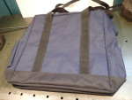 Nylon Zippered Tote Handled Bag: Velcro Front & Interior Pocket: New!