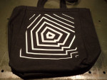 The Market Line Lower East Side Black Cloth Tote Bag: 13" x 10" x 5"