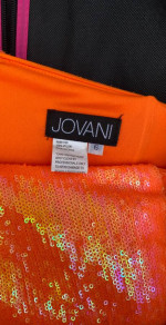 Jovani Iridescent Orange Sequence Dress