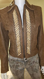 "WEST OF SANTA FE" Native American Leather Jacket was $4000.