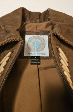 "WEST OF SANTA FE" Native American Leather Jacket was $4000.