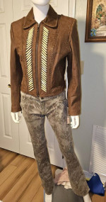 "WEST OF SANTA FE" Native American Leather Jacket was $4000.
