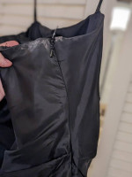 Unaltered Size 14 Black Strapless Prom Homecoming Dress Ball Gown