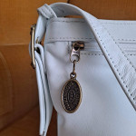 NEW with tags Stone Mountain white soft large leather handbag