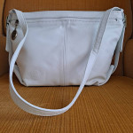 NEW with tags Stone Mountain white soft large leather handbag