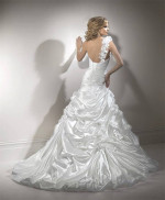 Wedding Dress NEW $1499💕 MAGGIE SOTTERO 8 WHITE ORGANZA STRAPLESS COR