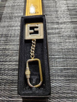 Fendi FF Zucca Logo Gold/Silver Key Chain