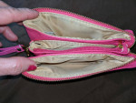 Dark pink CLUTCH wristlet PURSE with removable strap - LIKE NEW