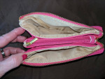 Dark pink CLUTCH wristlet PURSE with removable strap - LIKE NEW