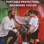 Outdoors Orange Mesh Weather Pod Pop-Up Shelter Pod Tent