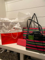 Kate Spade Cara Wrapping Paper Large Tote, Handbag, & Wallet set