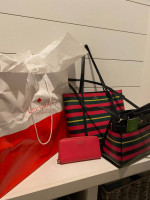 Kate Spade Cara Wrapping Paper Large Tote, Handbag, & Wallet set