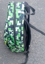 Minecraft Creeper Backpack 17" Green Black Back Pack All Over Print