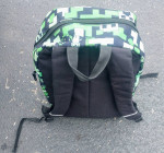 Minecraft Creeper Backpack 17" Green Black Back Pack All Over Print