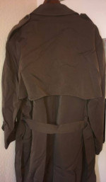 DONNA KARAN 100% WOOL MEN'S 44 TRENCH COAT MADE IN ITALY- BROWN