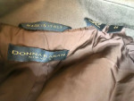 DONNA KARAN 100% WOOL MEN'S 44 TRENCH COAT MADE IN ITALY- BROWN