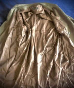 DONNA KARAN 100% WOOL MEN'S 44 TRENCH COAT MADE IN ITALY- BROWN