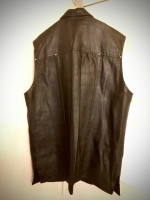 HARLEY DAVIDSON MEN'S XL VINTAGE (90'S) LEATHER VEST -REDUCED!