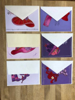 Red Hat Society items - clothing, pins, stationary, quilt, towels, etc