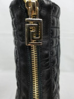 VERSACE STIVALETTO BLACK QUILTED BOOTS, SIZE 36, ORIGINAL RECEIPT