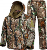 3XL Hunting Camo Outfit Jacket Pants Water Resistant Insulated
