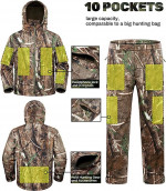 3XL Hunting Camo Outfit Jacket Pants Water Resistant Insulated