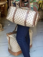 Auth Vintage Gucci train case and Boston handbag