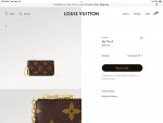 Louis Vuitton Monogram Zip Key Ring Pouch Coin Purse Mini Gold Chain
