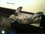 Gold Alberta Ferretti Slides – Size 7.5 M