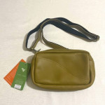 "NEW" SAREP + ROSE Rectangular Sage Green Leather Crossbody Handbag