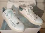 BALENCIAGA Low Top White Arena Sneakers Pelle S Gomm EU 41~Excellent!