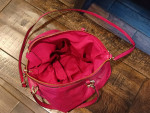 Coach Pink Fuchsia Pebbled Leather Kelsey Purse Satchel