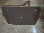 Widemouth leather carryon duffle bag