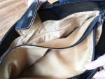 NEW Manmade Material Black Bag Faux Leather w/ Insert Tote Carry-On
