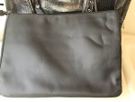 NEW Manmade Material Black Bag Faux Leather w/ Insert Tote Carry-On