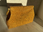 Gold Vintage glass bead evening purse
