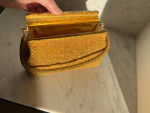 Gold Vintage glass bead evening purse