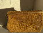 Gold Vintage glass bead evening purse