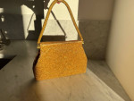 Gold Vintage glass bead evening purse