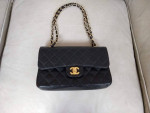 Authentic Chanel Caviar Quilted Small Double Flap Black