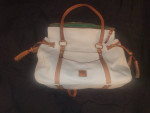 Dooney and Bourke Large White Pebble Grain Leather Purse/Tote + Wallet