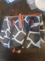Dooney & Bourke Canvas Giraffe Print Tote + Wristlet