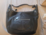 COACH Black Pebble Grain Leather Purse